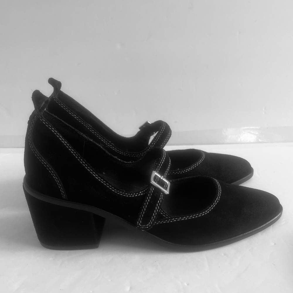Kelsi Dagger Brooklyn Elm Mary Jane Pump Suede Leather Block Heel Shoe Size 8.5 - Picture 9 of 12